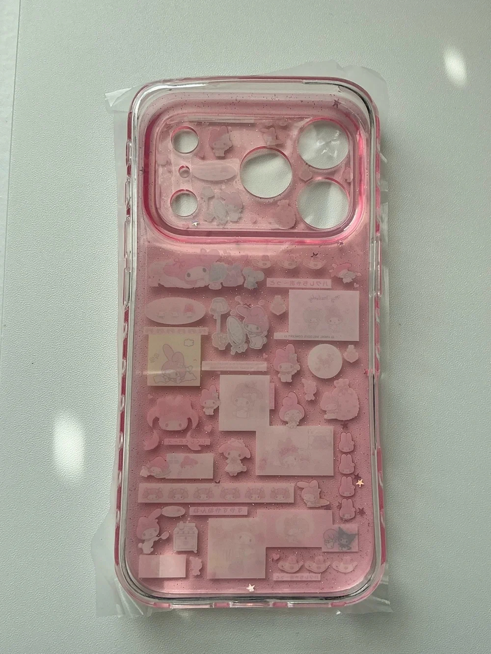Pink My Melody Glitter iPhone Case - Cute Sanrio Style